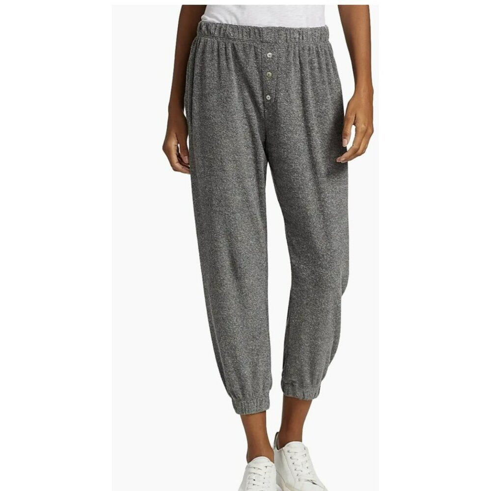 Donnie Gray Sweater Henley Jogger Pants Pearlized Button Small NWT